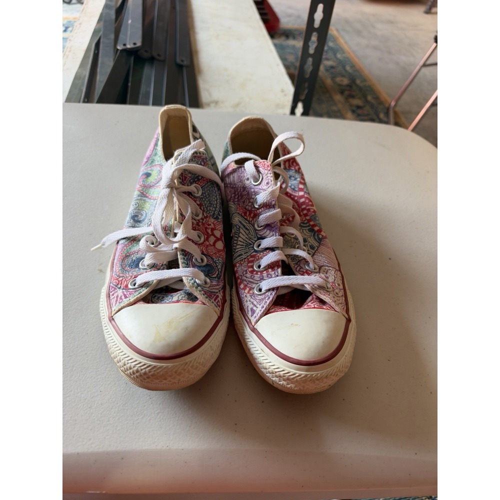 Converse Chuck Taylor All Star Womens 8 Multicolor Paisley Floral Low Top M7652